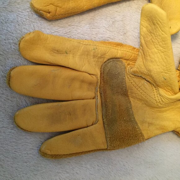 ❤️4 for $20 Terra tan cowhide work gloves sz M - Picture 7 of 7